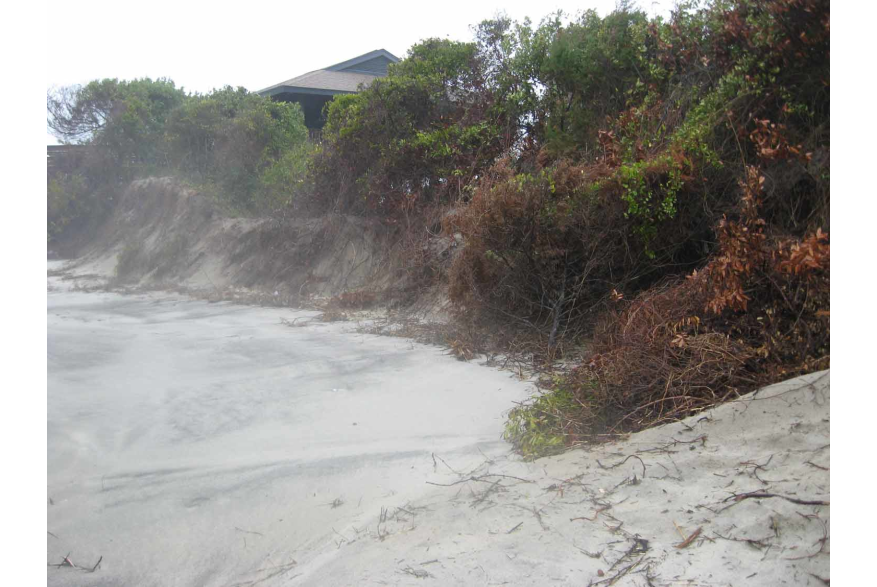 Erosion at Folly Beach County Park