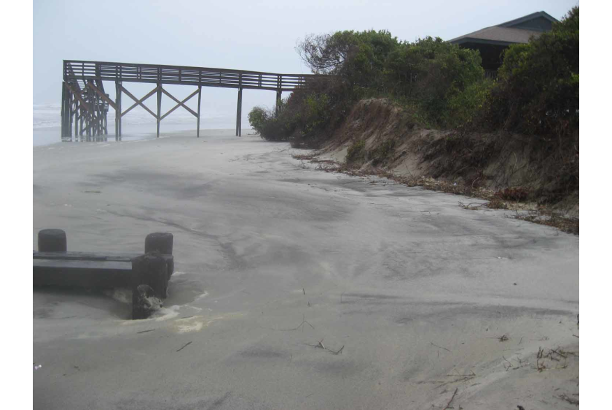Erosion at Folly Beach County Park