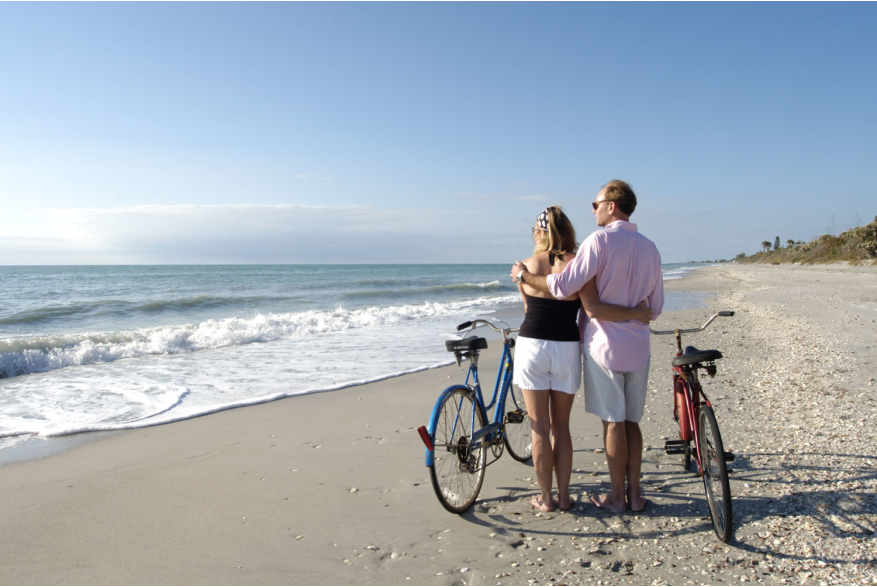 Beach Couple Bikes