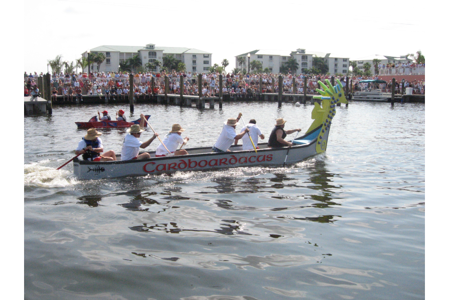 Sporting Events ESPN2 Redfish Cup Cardboard Boat Race Crowd