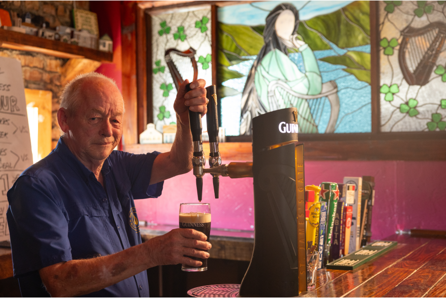 Owner, Kevin Doyle, Pouring a Pint, Celtic Ray