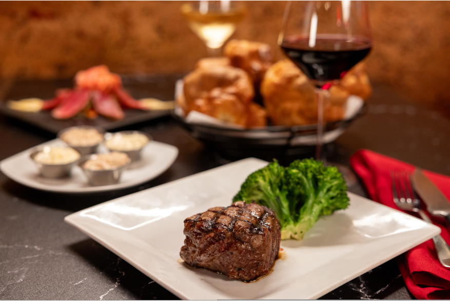 Steak and Broccoli at Prime Serious Steak