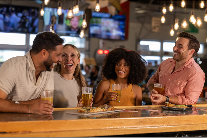 Friends at the Bar at the Twisted Fork