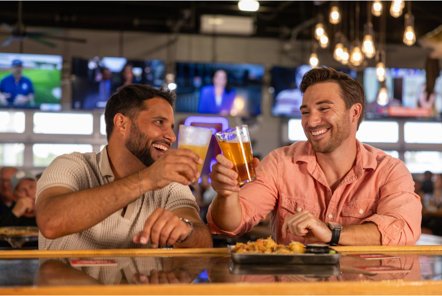 Two Guys Cheersing at the Bar, Twisted Fork
