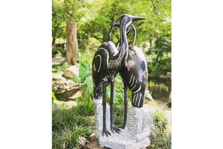 Zimsculpt sculpture of two cranes