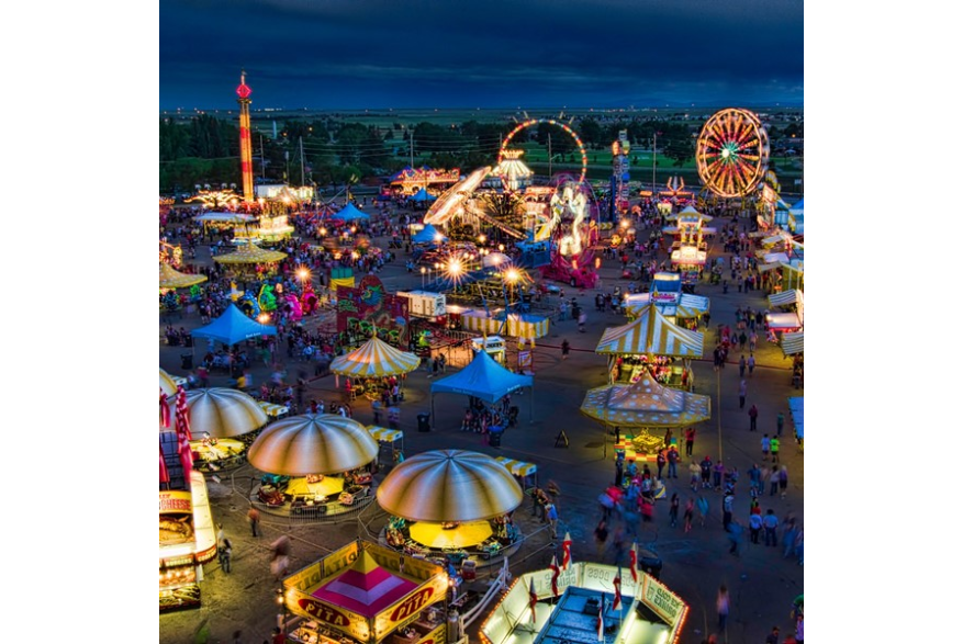 a view of the carnival at Cheyenne Frontier Days