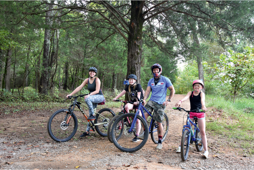 Family biking