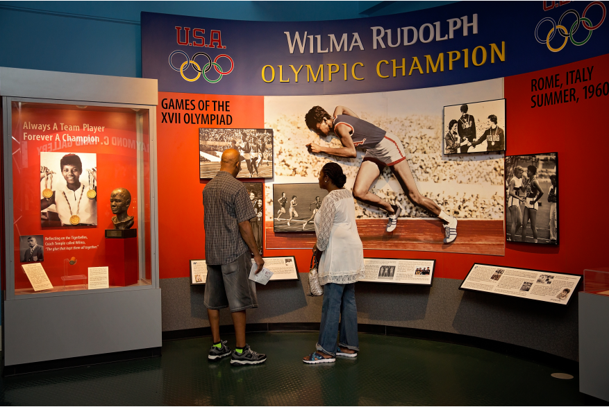 Wilma Rudolph exhibit at the Customs House Museum.