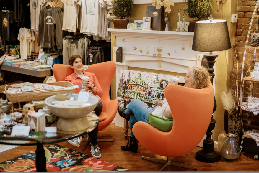 Girls shopping at the Clarskville Collection, downtown Clarksville.