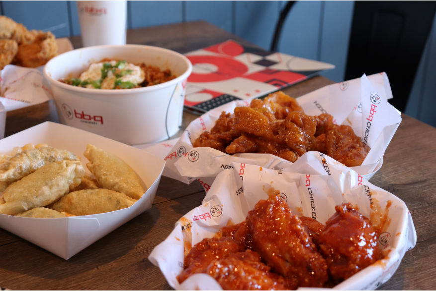 a variety of asian foods