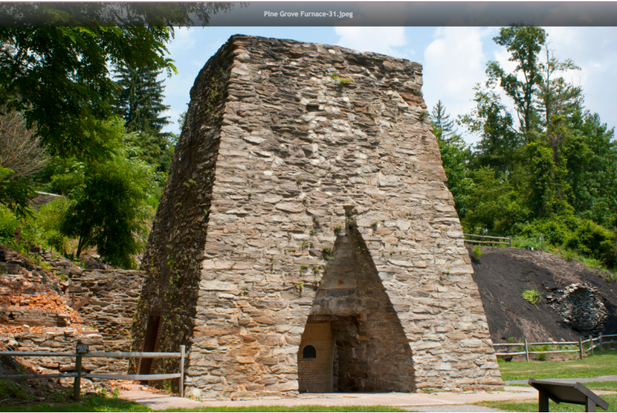 Iron furnace at Pine Grove Furnace State Park.