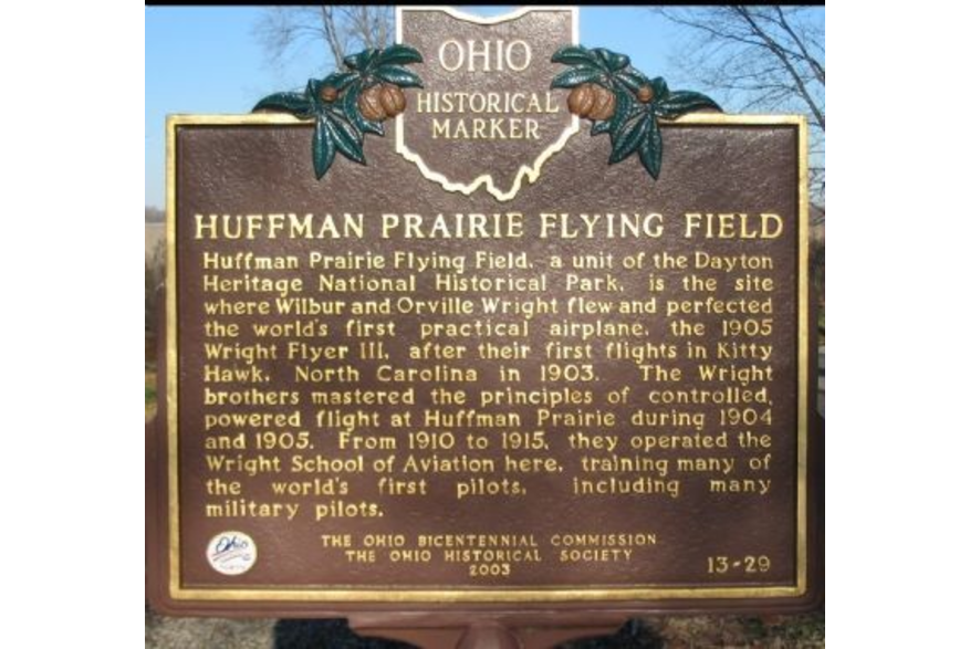 Huffman Prairie Flying Field Marker
