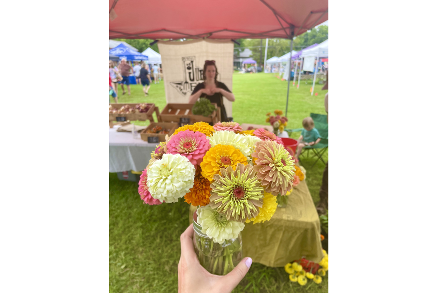 Fresh Flowers from Jubilee Farms at the Denton Community Market