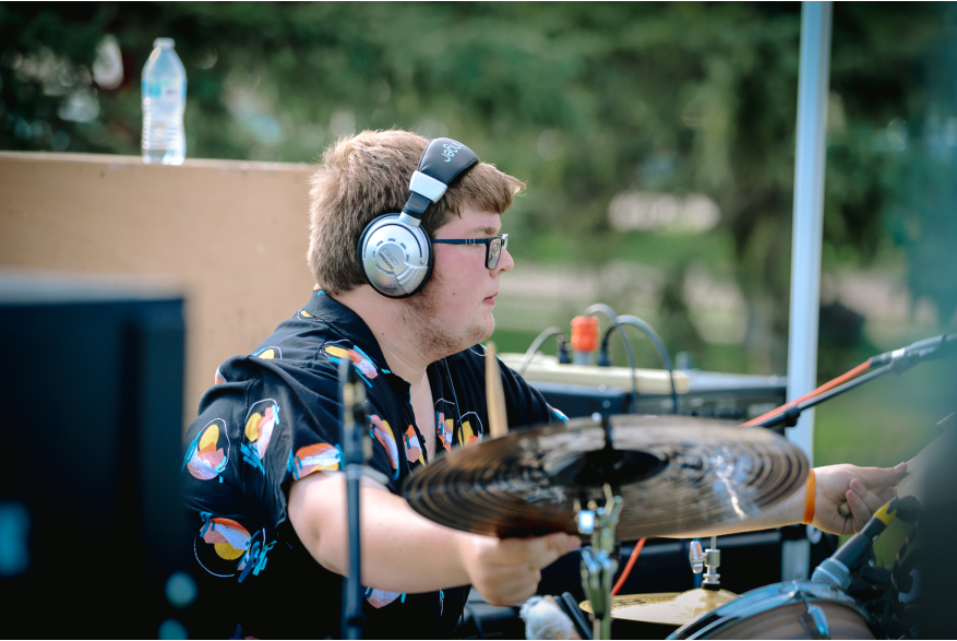 A man playing the drums