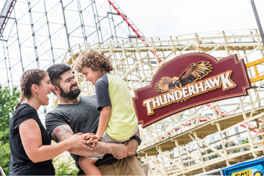 The rollercoaster Thunderhawk at Dorney Park and Wildwater Kingdom, Allentown, Pa.