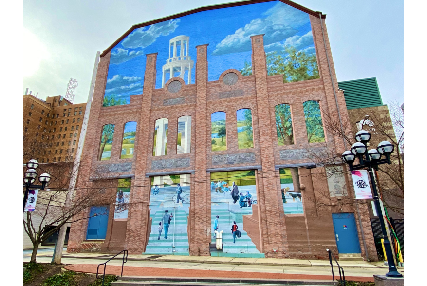 Artist Michael Web's Allentown Mural 'Plaza for the Spirit of the Arts (2006)'