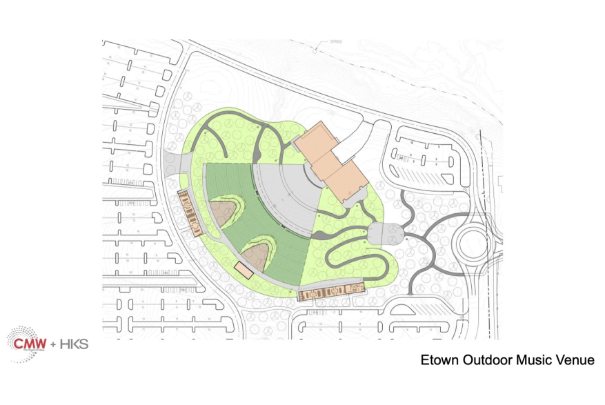 A map of the outdoor venue
