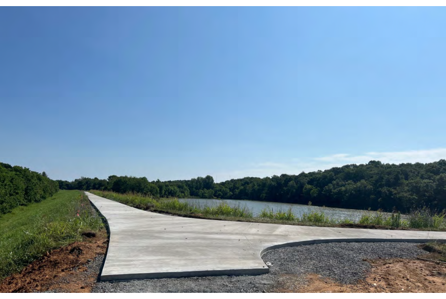 A part of the paved path along the Buffalo Connector