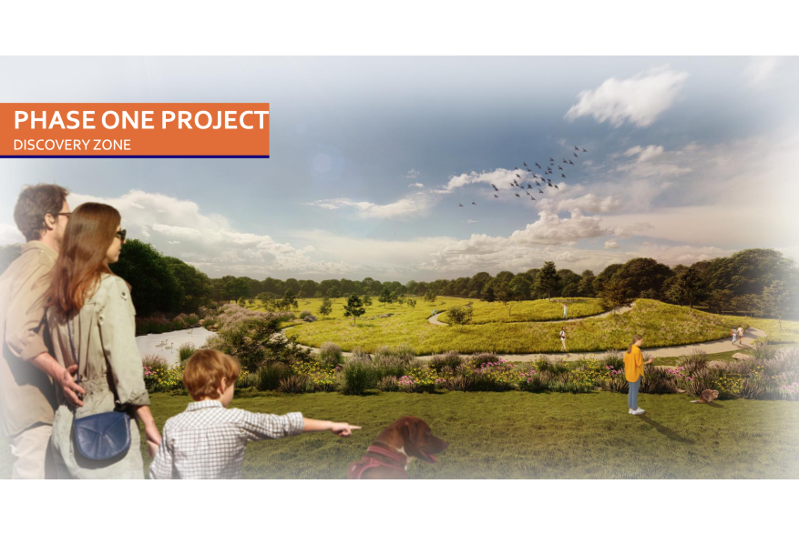 A rendering of a discovery zone along the Buffalo Connector