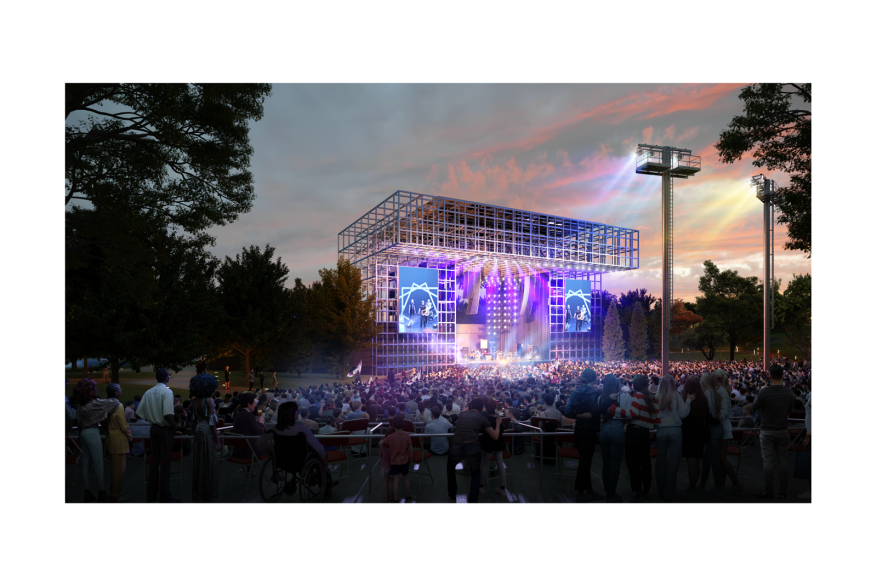 Rendering of the Outdoor Music Venue
