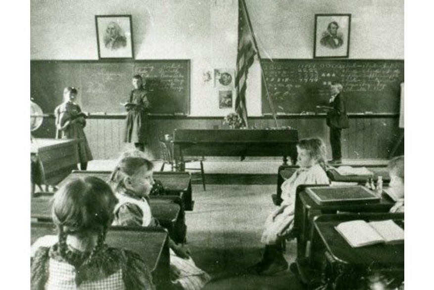 Churchville Schoolhouse interior c.1895, EHM collection