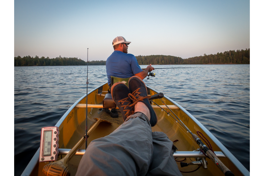 Fishing in a Canoe