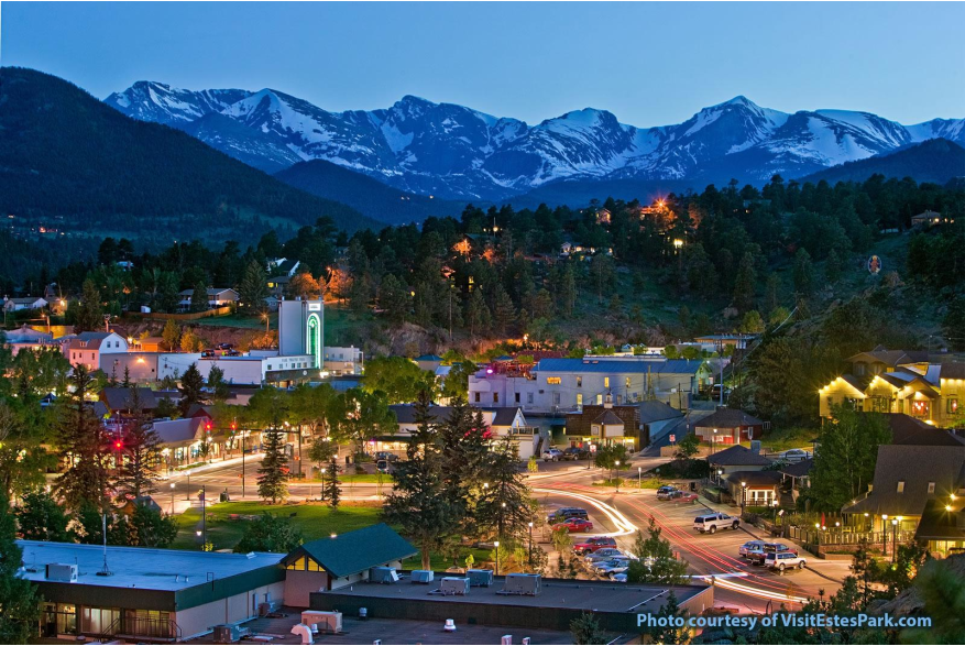 Evening in the Village of Estes Park