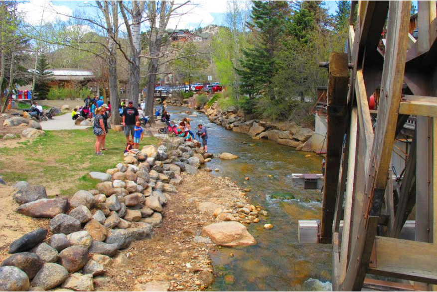 Visit the Historic Water Wheel in Downtown Estes Park