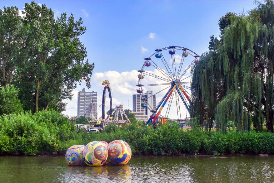 Three Rivers Festival view from the St Marys River