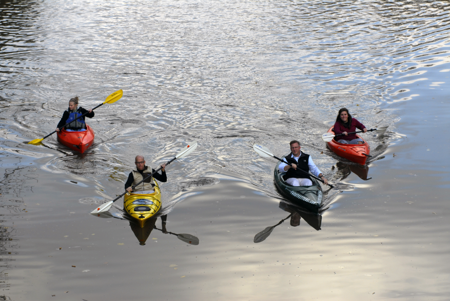 Kayaking on the River
