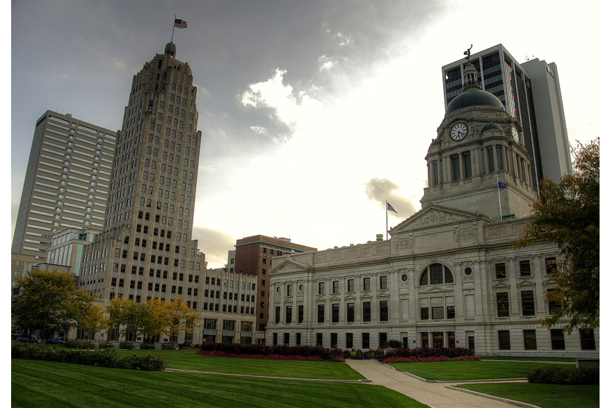 Downtown Skyline from the Courthouse Green