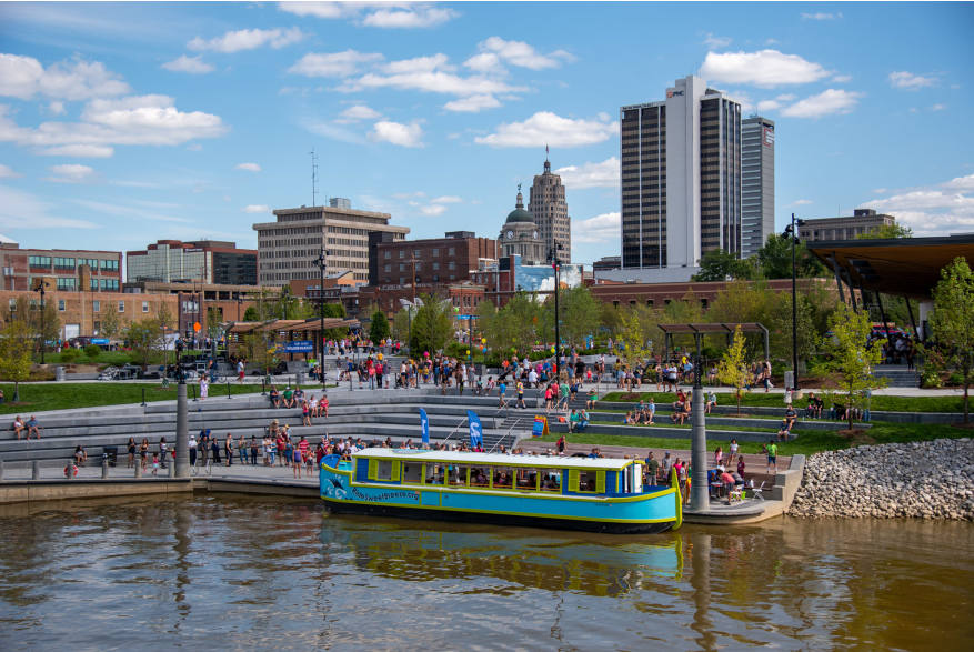Canal Boat docked at Promenade Park