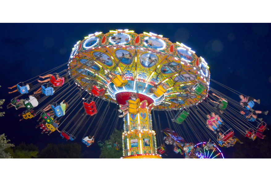 Three Rivers Festival Swings at Night