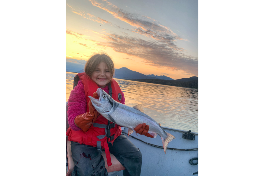 7 Year Old Lillee Subsistence Fishing