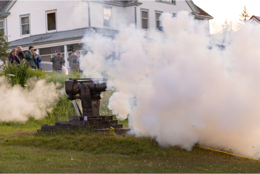 Canon firing in fort seward parade grounds
