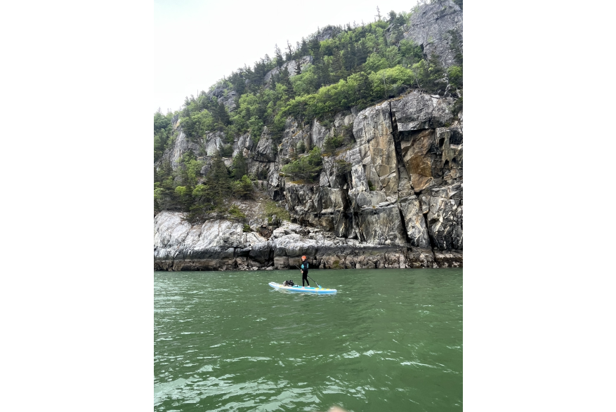Aly Martin paddling to Skagway from Haines