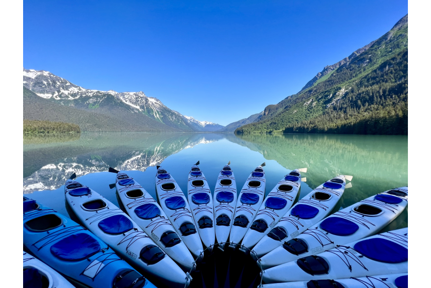 Kayaks on Chilkoot Lake