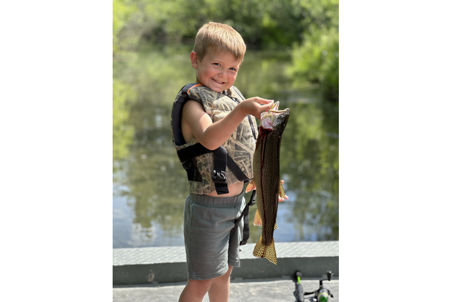 “He’s a Dandy” Tanner says while fishing for cutthroat in Mule Meadows