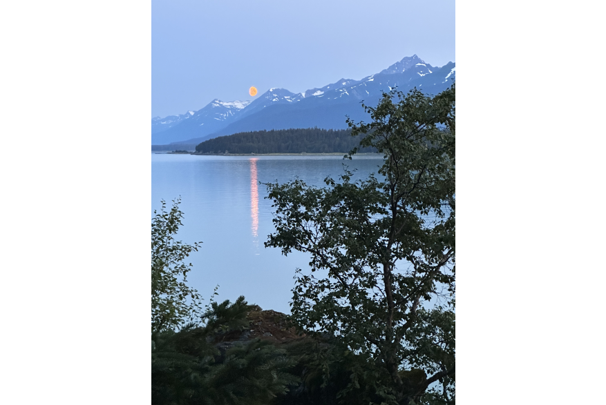 Moonrise over the Chilkat Mountains