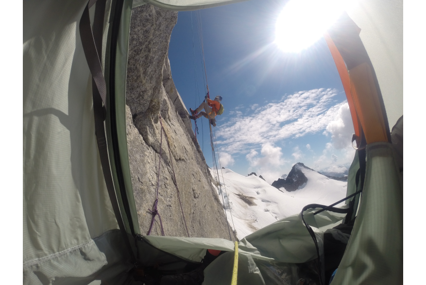 Morning Commute out of the Porta-Ledge, Upper Chilkat