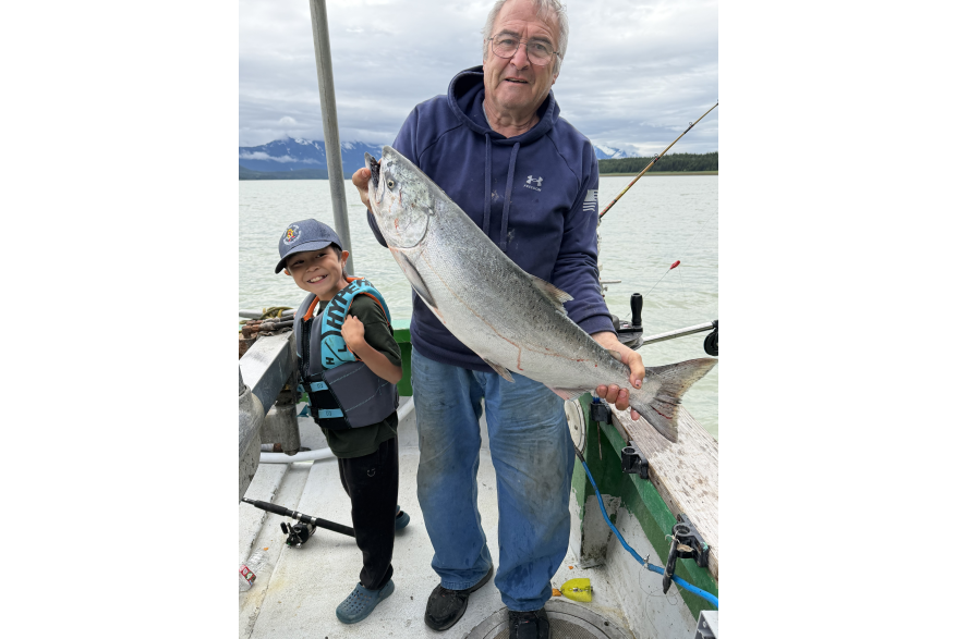 Grandpa and grandson's King Salmon Catch