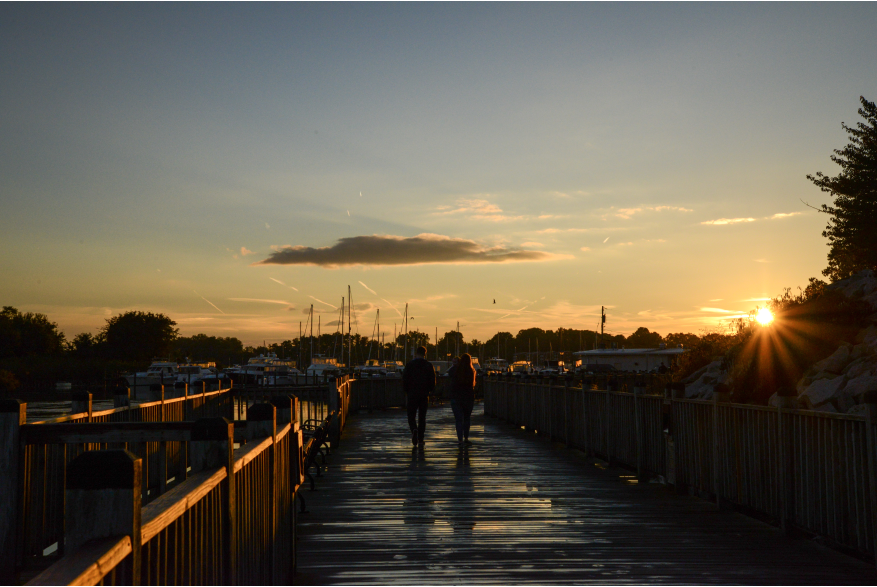 Sunset Stroll After the Rain - Promenade in Havre de Grace  -