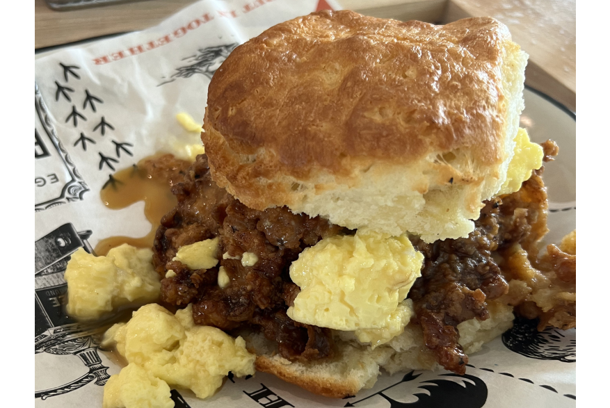 Frothy Rooster - Fried Chicken Biscuit