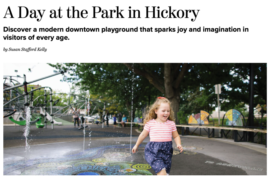 A Day at the Park in Hickory, Our State Magazine, March 2018