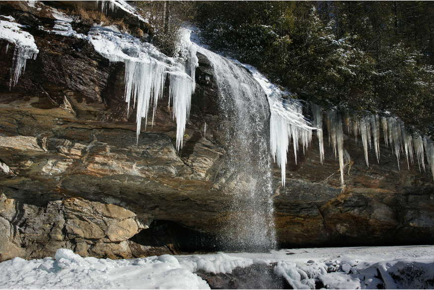 Bridal Falls in winter