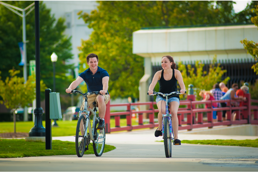 Biking in Big Spring Park