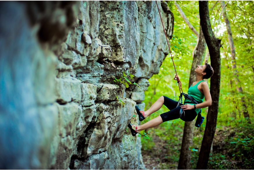 Climbing on Stone Cuts Trail - Monte Sano Mountain