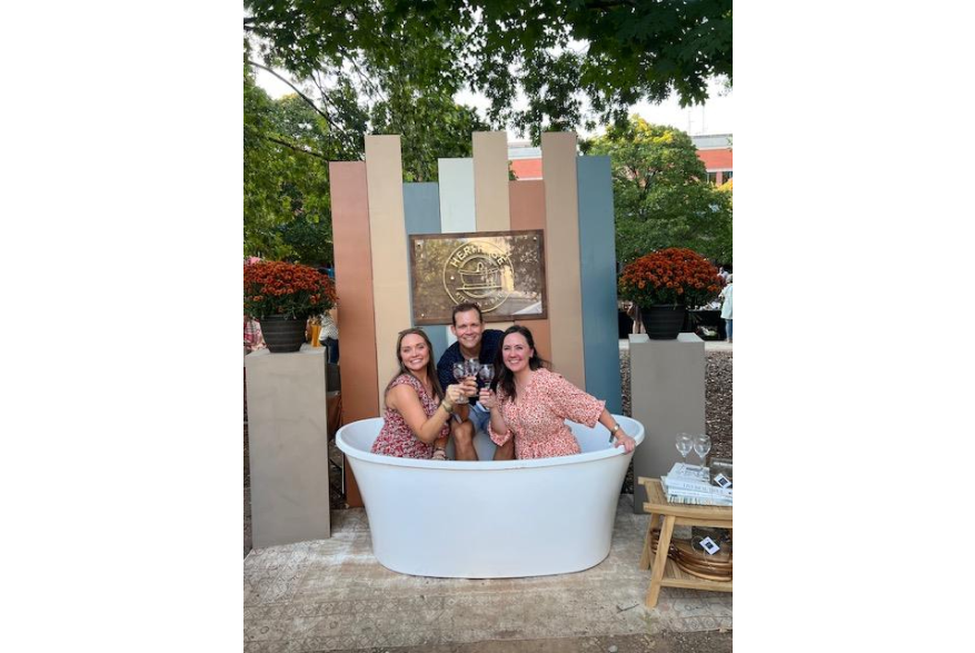 Crush wine and food festival in a tub