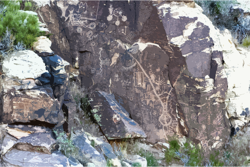 Parowan Gap Petroglyphs "Zipper" Glyph