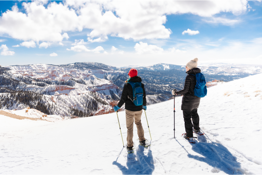 Snowshoe Hiking in Cedar Breaks National Monument, Utah
